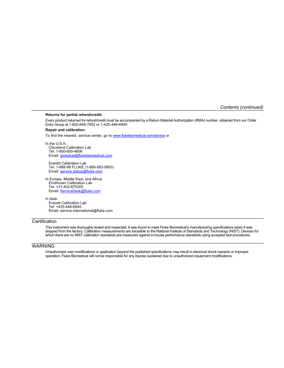 Fluke ESA612 User Manual | Page 5 / 78