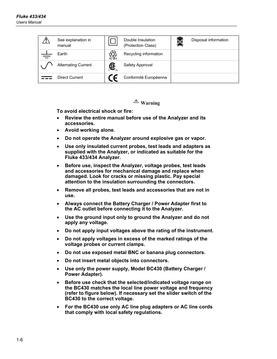 Fluke 434 User Manual | Page 12 / 122