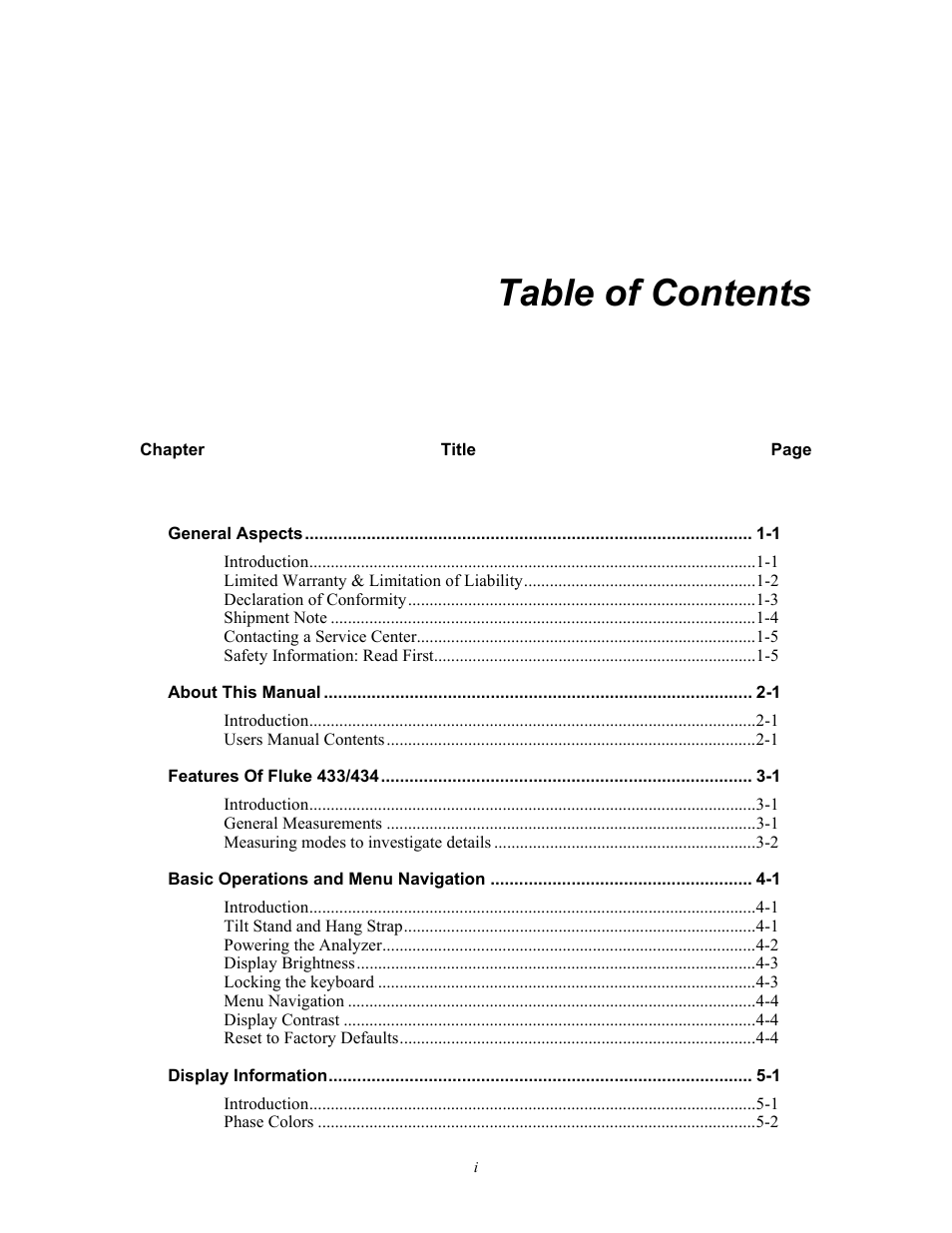 Fluke 434 User Manual | Page 3 / 122