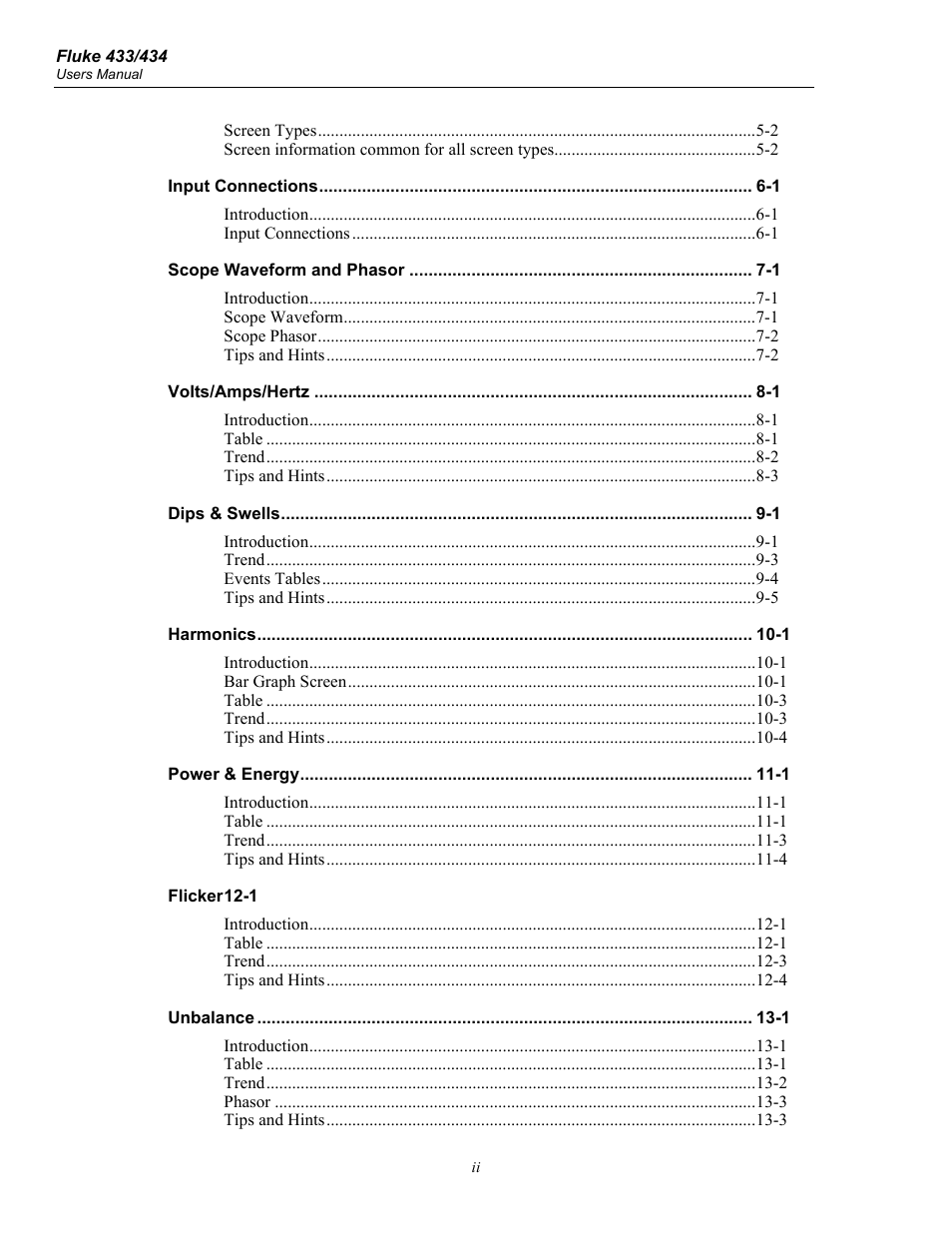 Fluke 434 User Manual | Page 4 / 122