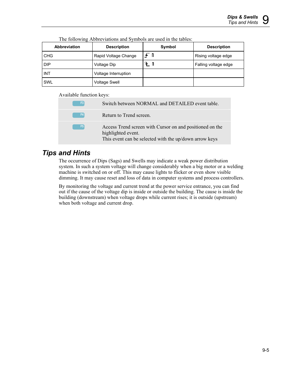 Tips and hints | Fluke 434 User Manual | Page 41 / 122