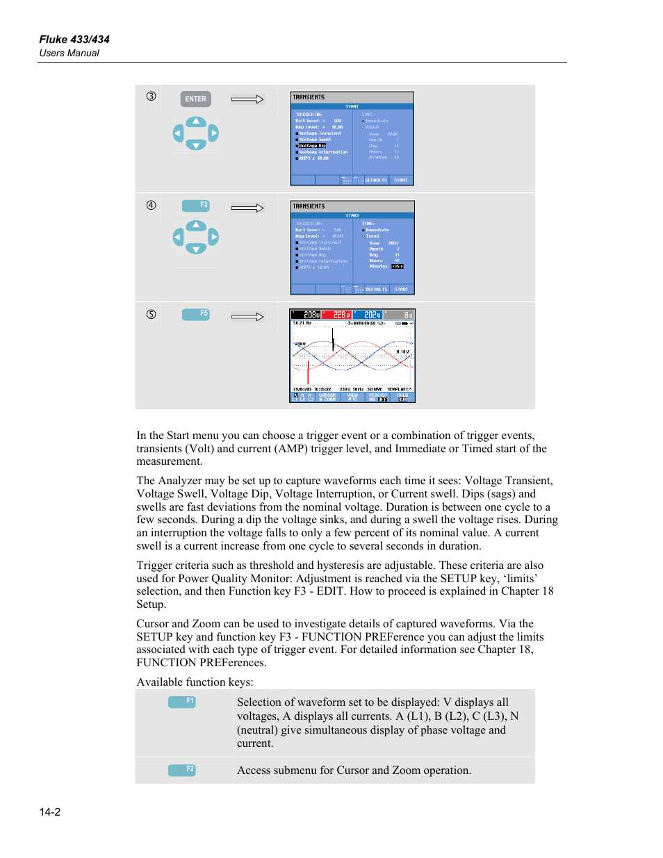 Fluke 434 User Manual | Page 60 / 122