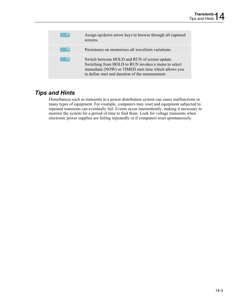 Tips and hints | Fluke 434 User Manual | Page 61 / 122
