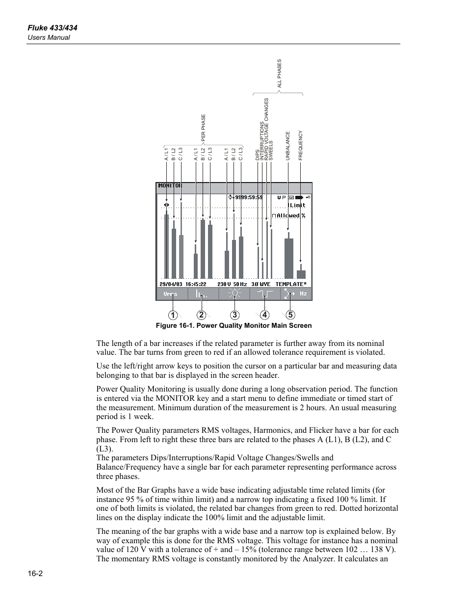 Fluke 434 User Manual | Page 68 / 122