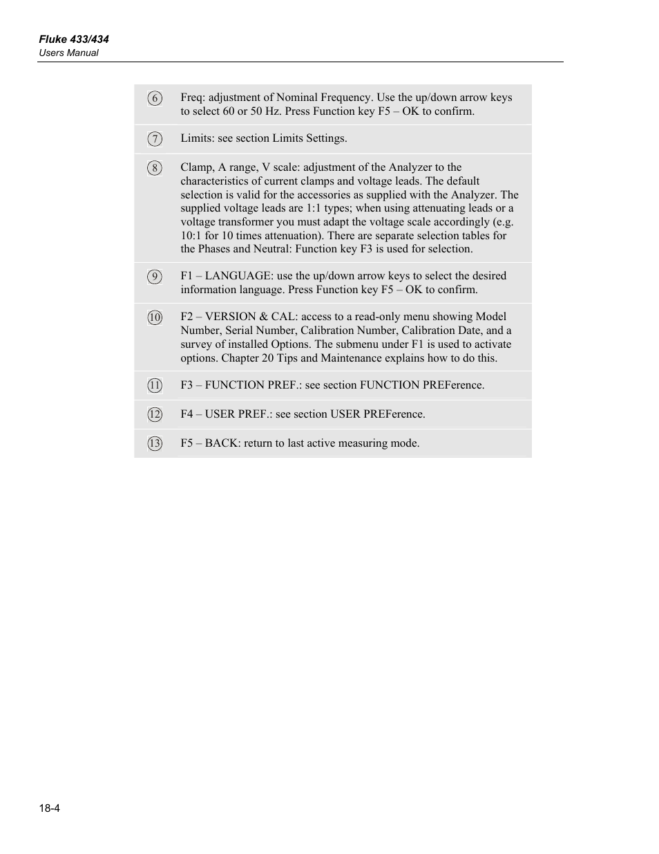 Fluke 434 User Manual | Page 82 / 122