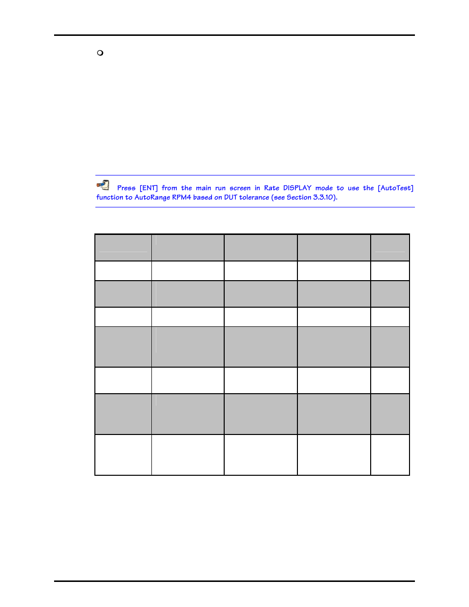 Table 4. settings made by autorange | Fluke HPMS User Manual | Page 38 / 148