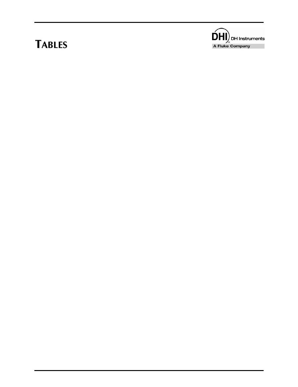 Tables, T a b l e s | Fluke HPMS User Manual | Page 7 / 148