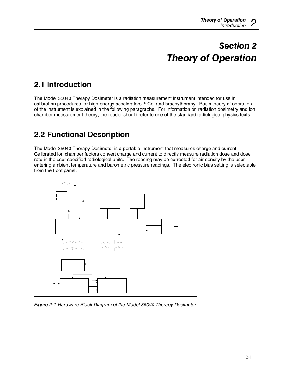 Theory of operation, 1 introduction, 2 functional description | Theory of operation introduction | Fluke 35040 User Manual | Page 15 / 94