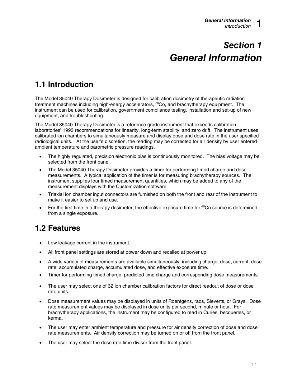 General information, 1 introduction, 2 features | Fluke 35040 User Manual | Page 7 / 94