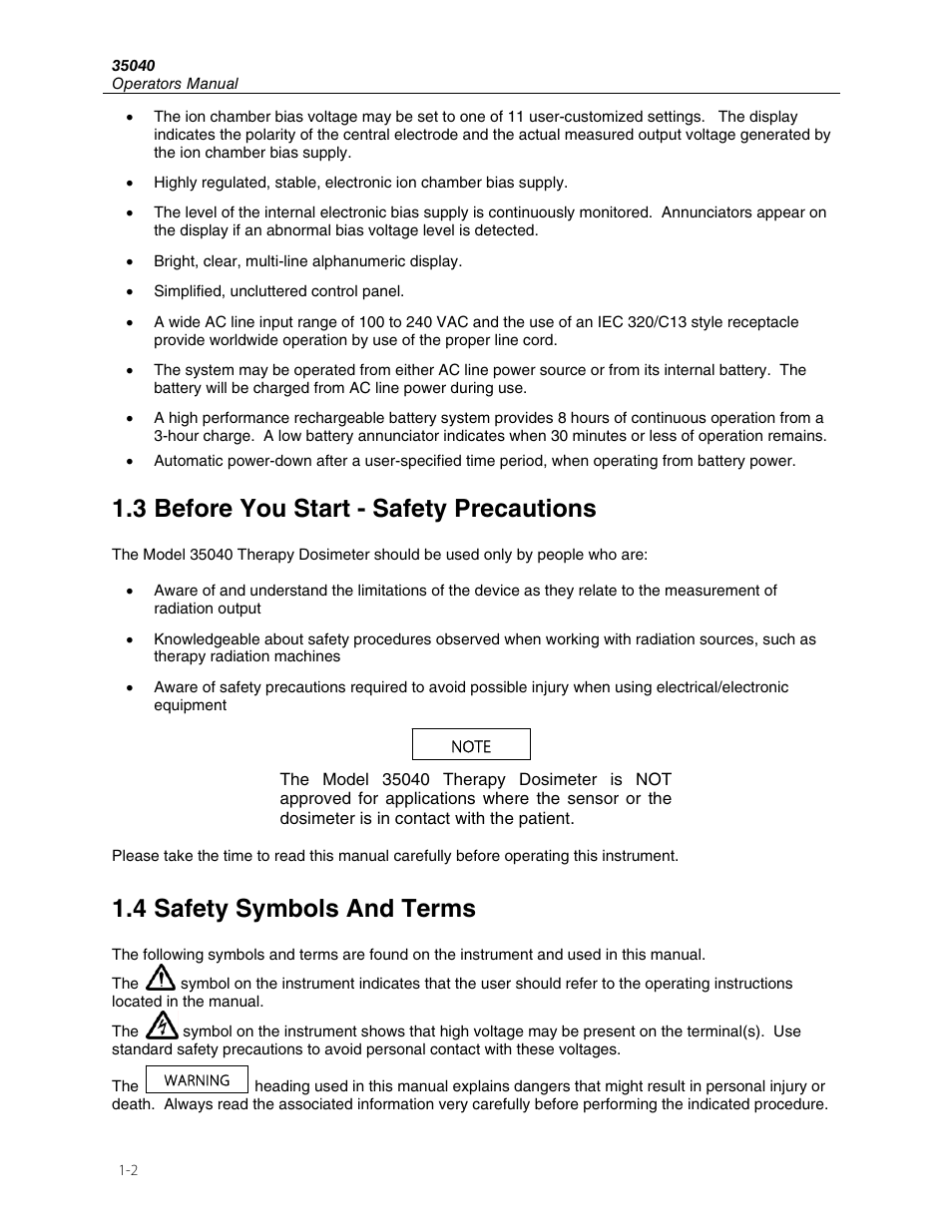 3 before you start - safety precautions, 4 safety symbols and terms | Fluke 35040 User Manual | Page 8 / 94