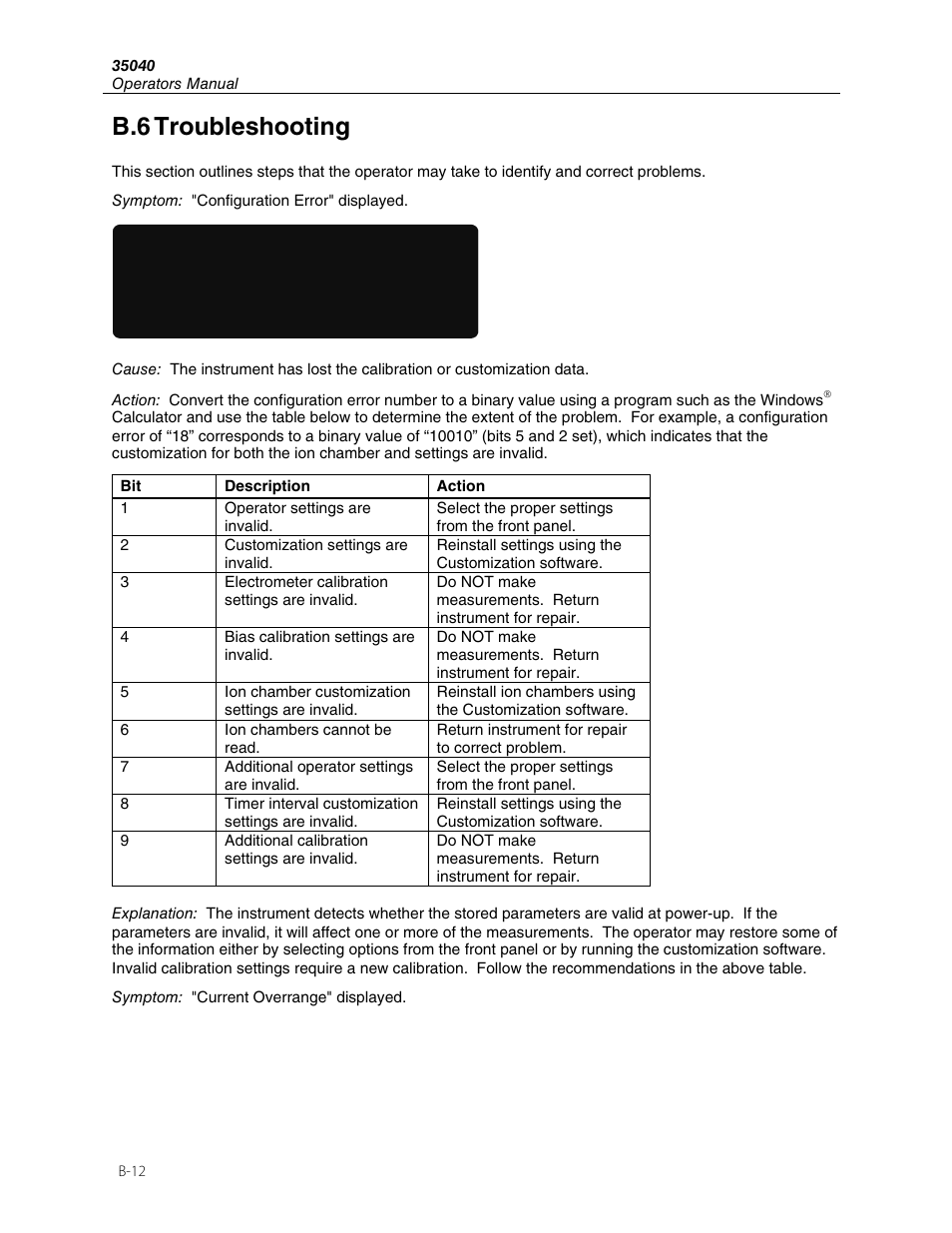 B.6 troubleshooting | Fluke 35040 User Manual | Page 88 / 94