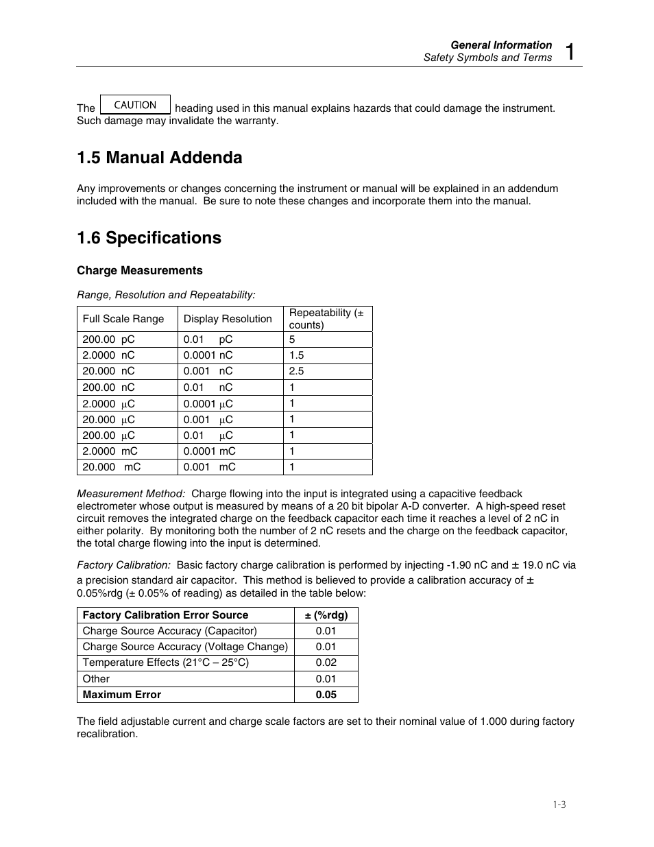 5 manual addenda, 6 specifications | Fluke 35040 User Manual | Page 9 / 94