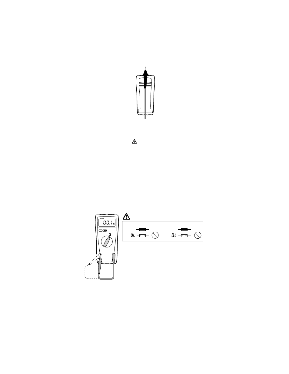Probe holder, Maintenance, 7probe holder | Fluke 77 User Manual | Page 7 / 12
