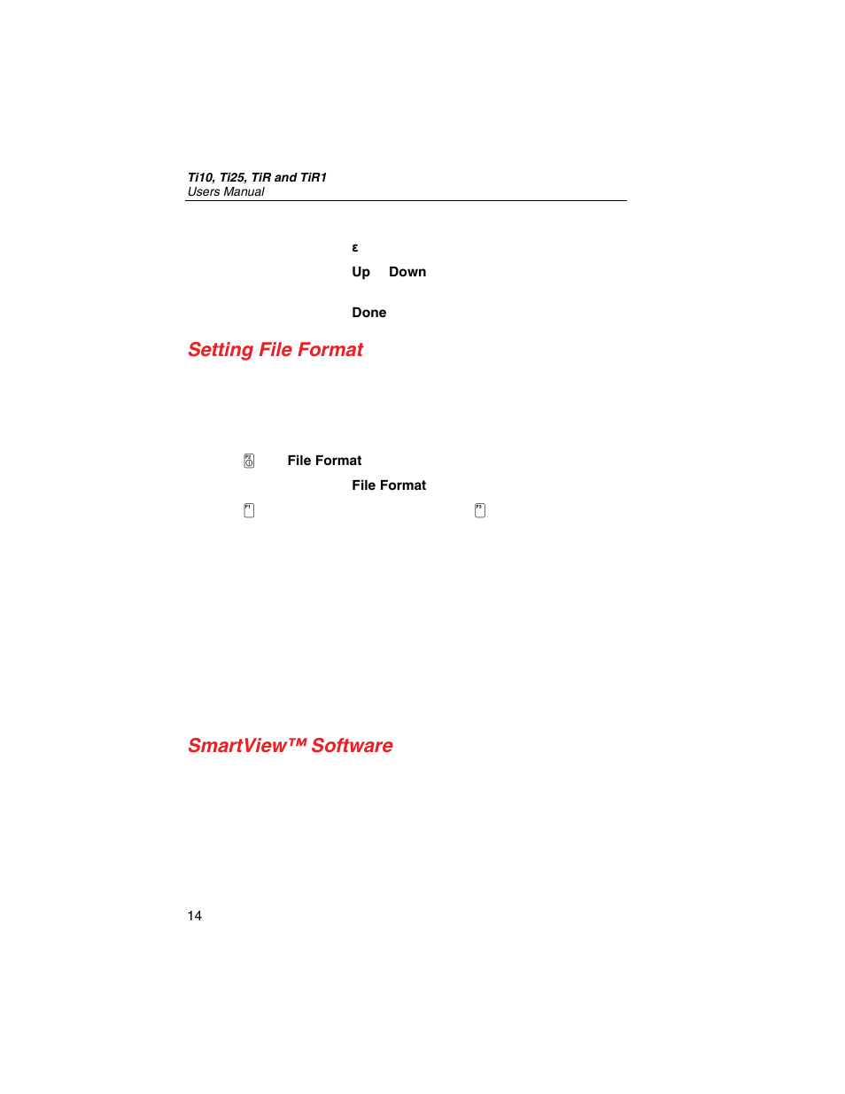 Setting file format, Smartview(tm) software, Smartview™ software | Fluke Thermal Imagers Ti10 User Manual | Page 20 / 24