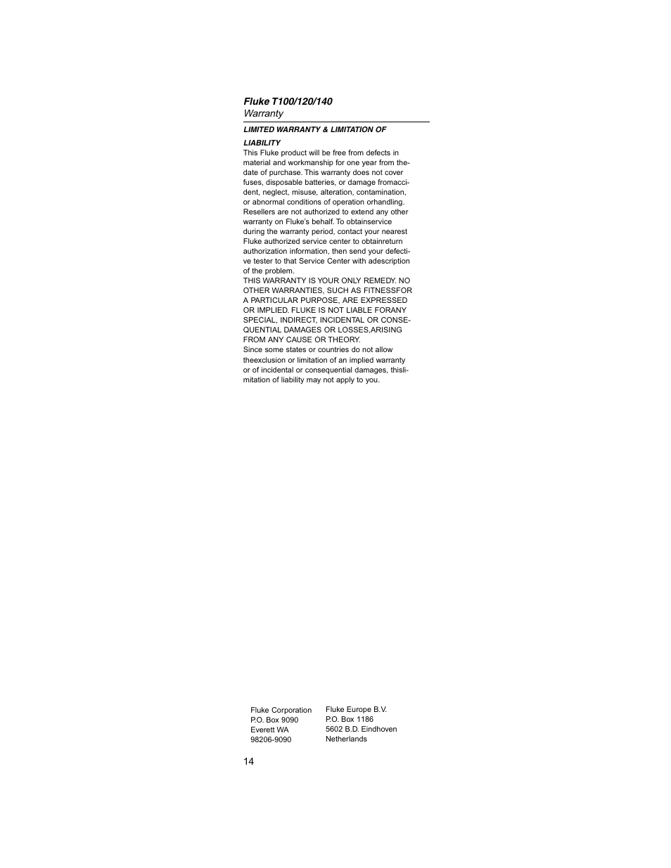Fluke Fiber Viewer FT140 User Manual | Page 14 / 14