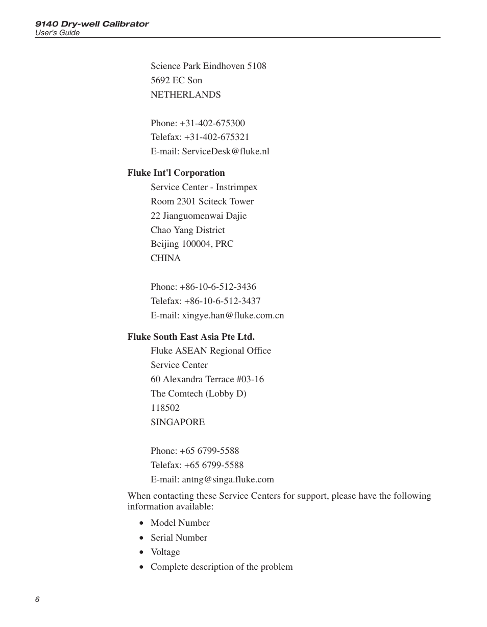 Fluke 9140 Dry-well Calibrator User Manual | Page 13 / 52