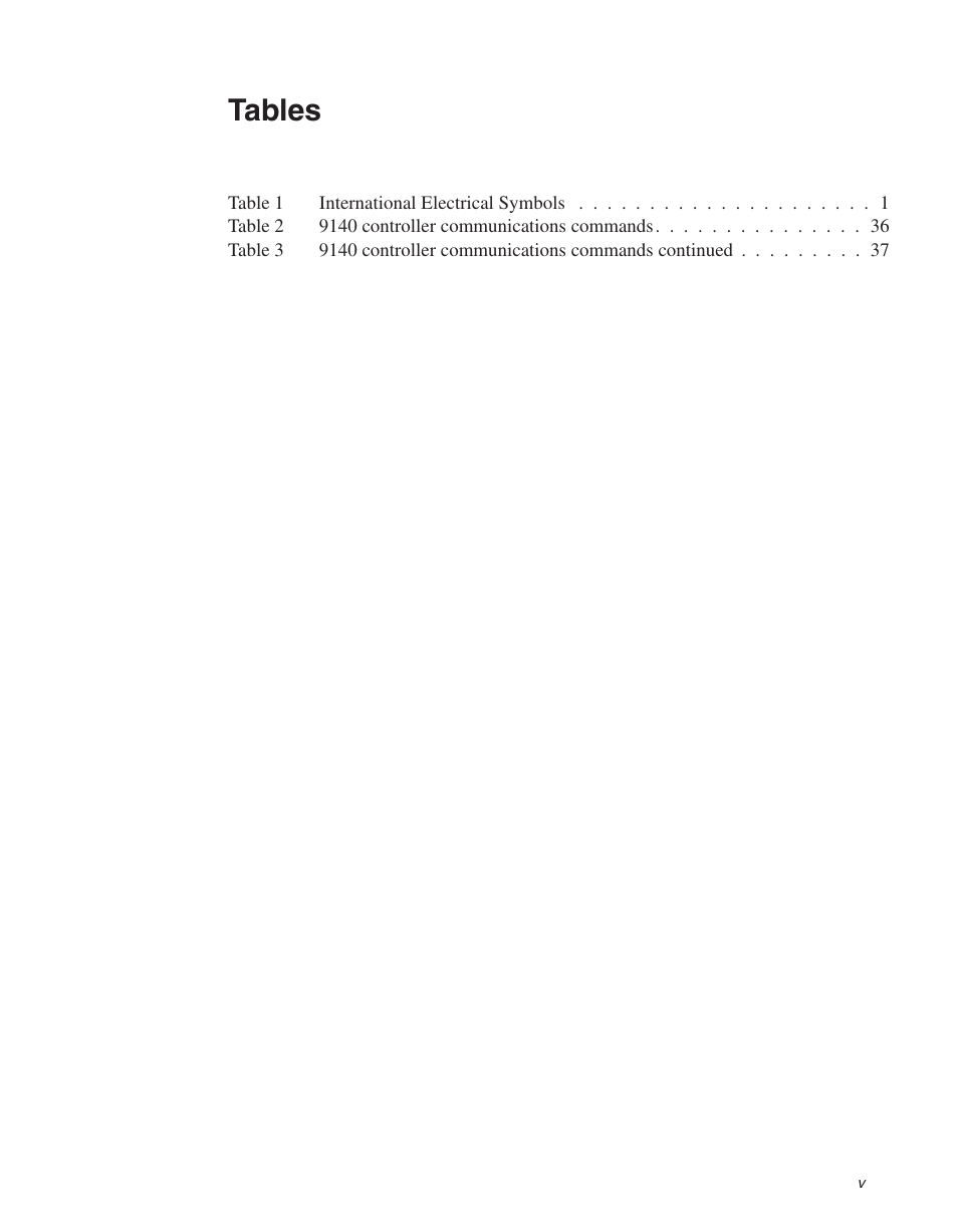 Tables | Fluke 9140 Dry-well Calibrator User Manual | Page 7 / 52
