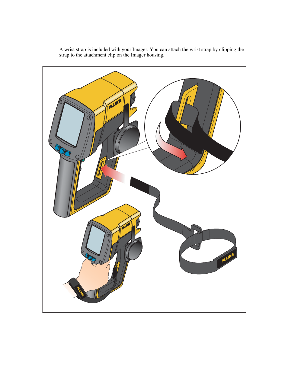 Attaching the wrist strap, Ti ti20 20, Ti20 | Fluke Ti20 User Manual | Page 20 / 68