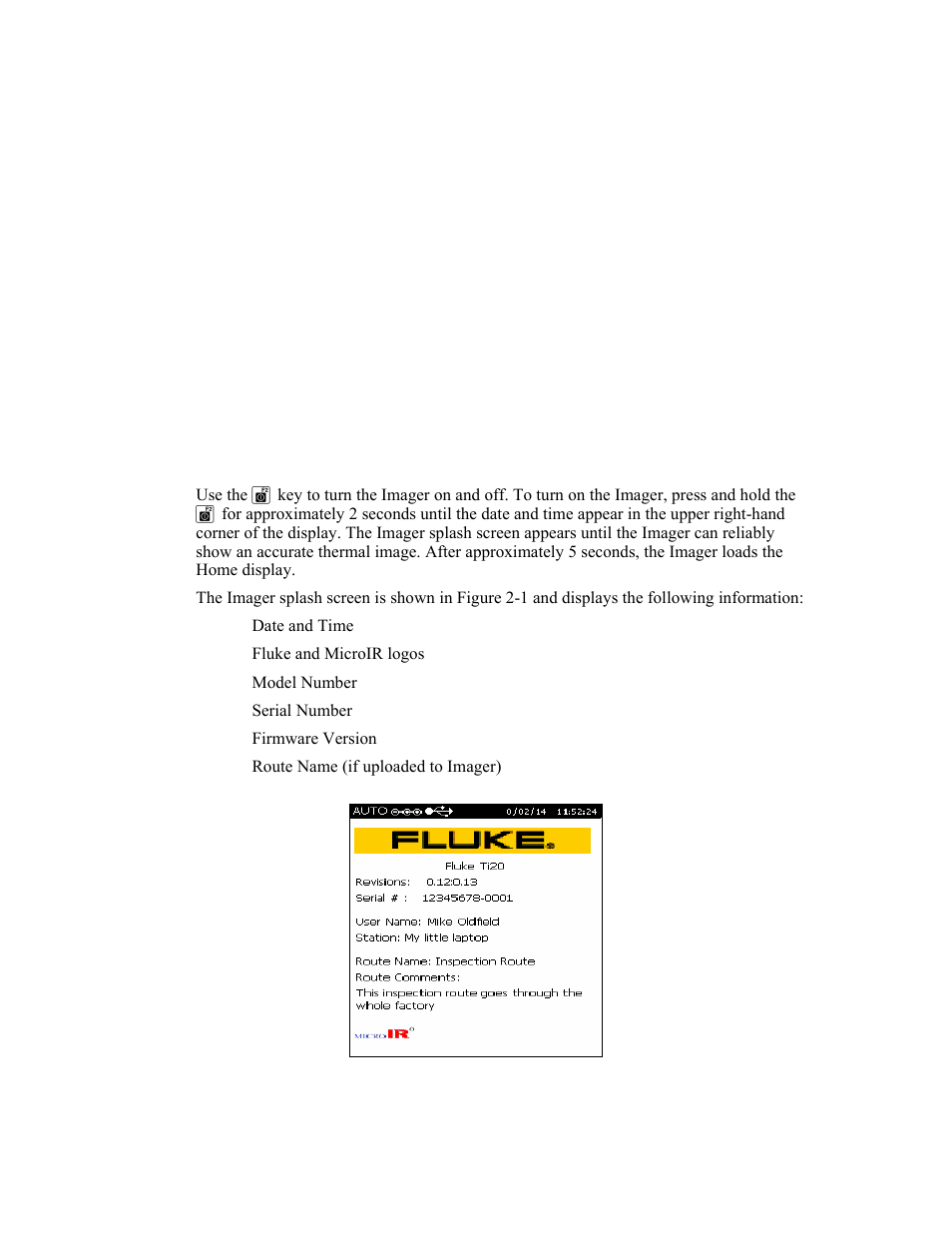 Basic operation, Turning the imager on and off, Chapter 2 | Fluke Ti20 User Manual | Page 25 / 68