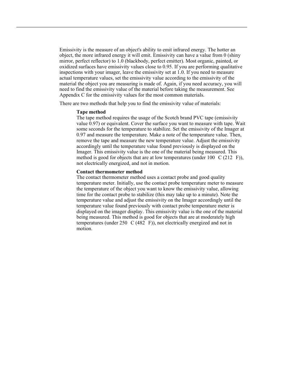 Emissivity | Fluke Ti20 User Manual | Page 36 / 68