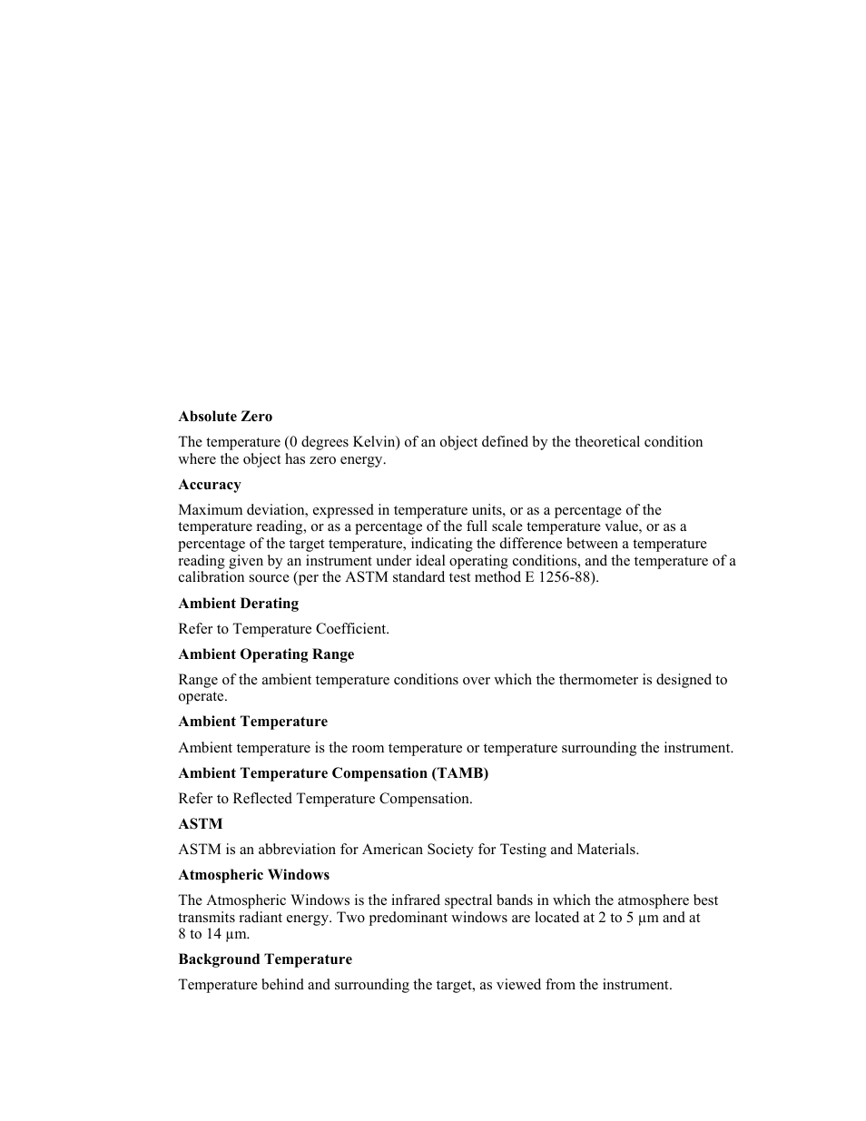 A. glossary, Glossary, Appendix a | Fluke Ti20 User Manual | Page 51 / 68