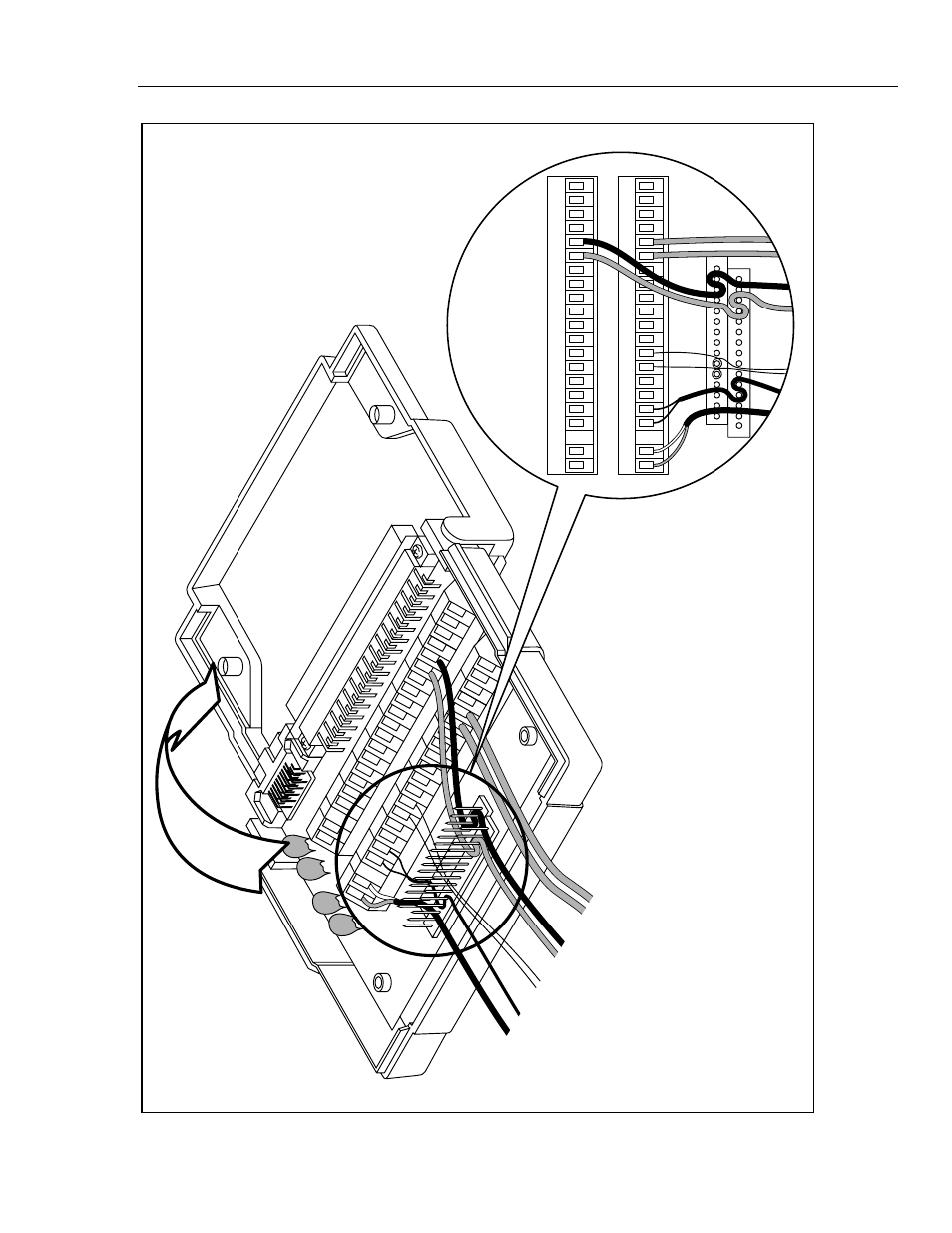 Strain relief, Figure 3-2. input module connections | Fluke 2625A User Manual | Page 61 / 197