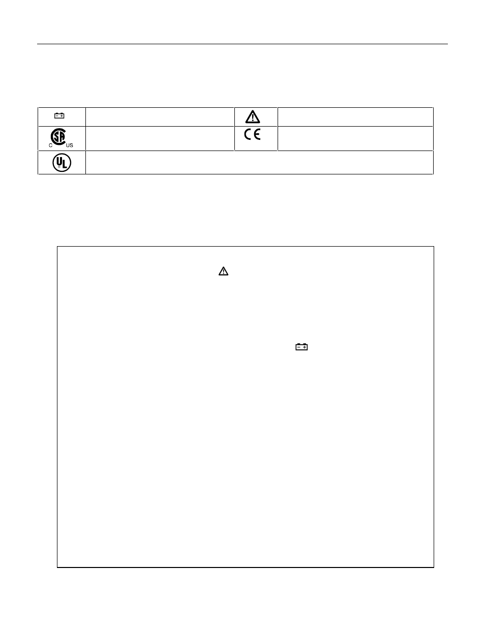 International symbols, Precautions and safety information | Fluke 50S User Manual | Page 2 / 14