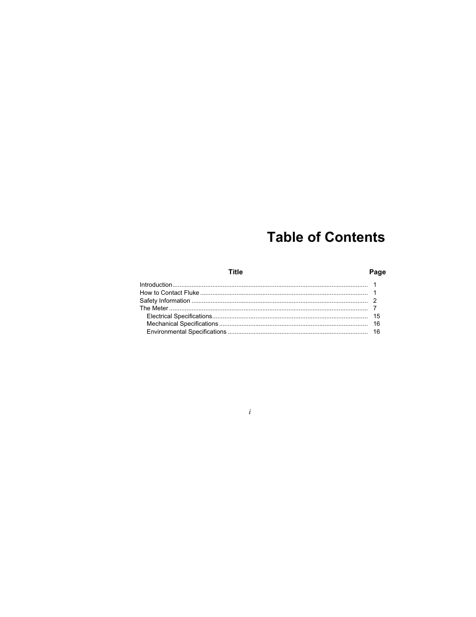 Fluke PN 3612805 User Manual | Page 3 / 22