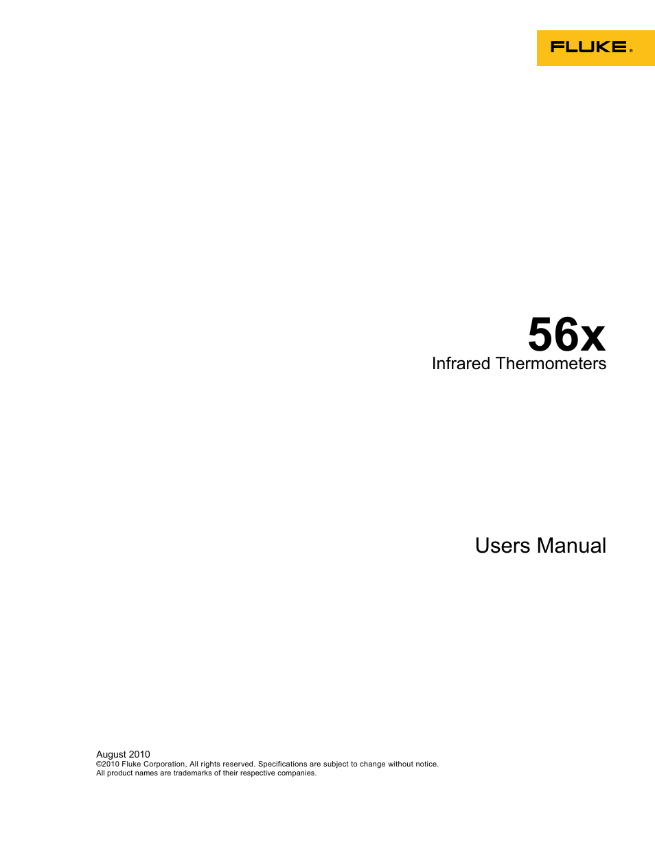 Fluke 56X User Manual | 34 pages