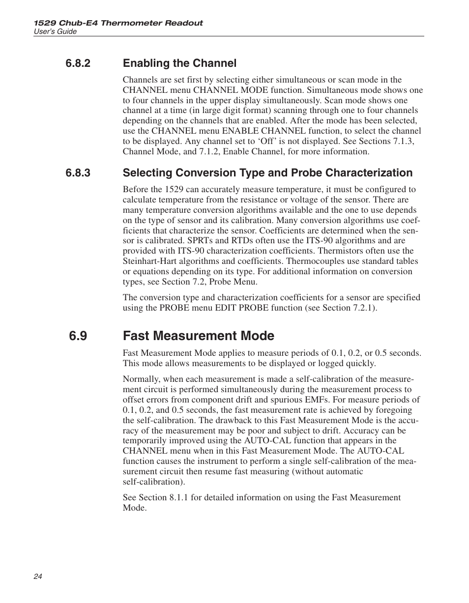 2 enabling the channel 24, 9 fast measurement mode 24, Fast measurement 24, 29 | Enabling the channel, Fast measurement mode, 9 fast measurement mode | Fluke THE HART 1529 User Manual | Page 31 / 150