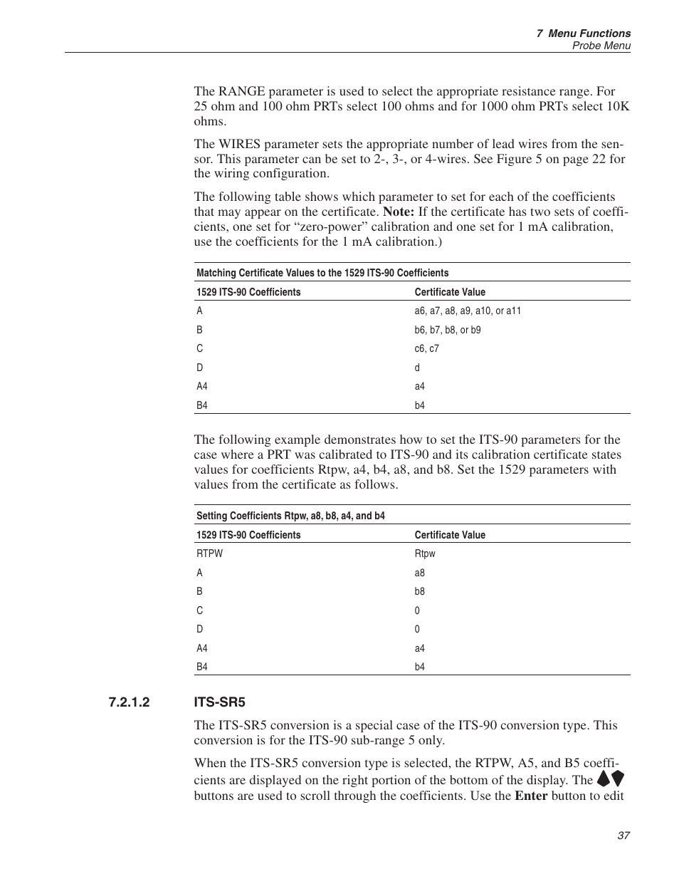 2 its-sr5 37, Wire probe 37 - 38, Resistance 37 - 39 | Its-sr5 | Fluke THE HART 1529 User Manual | Page 43 / 150