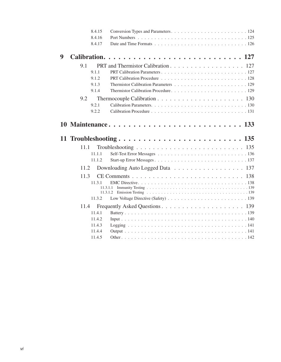 9calibration, 10 maintenance 11 troubleshooting | Fluke THE HART 1529 User Manual | Page 8 / 150