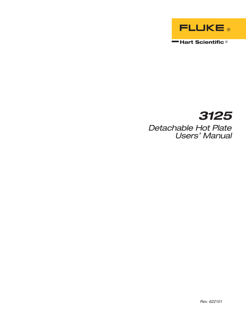 Fluke Detachable Hot Plate 3125 User Manual | 16 pages