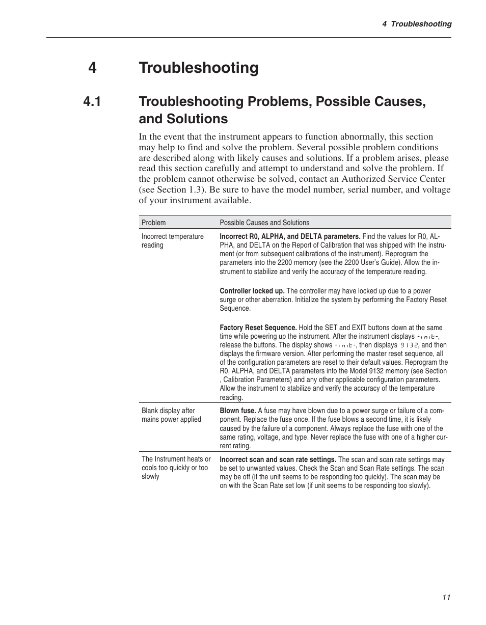 4troubleshooting | Fluke Detachable Hot Plate 3125 User Manual | Page 15 / 16