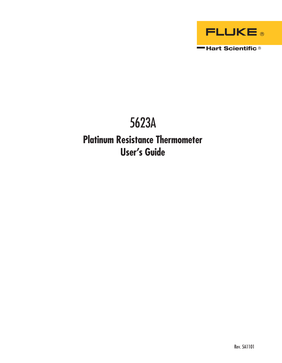 Fluke 5623A User Manual | 17 pages