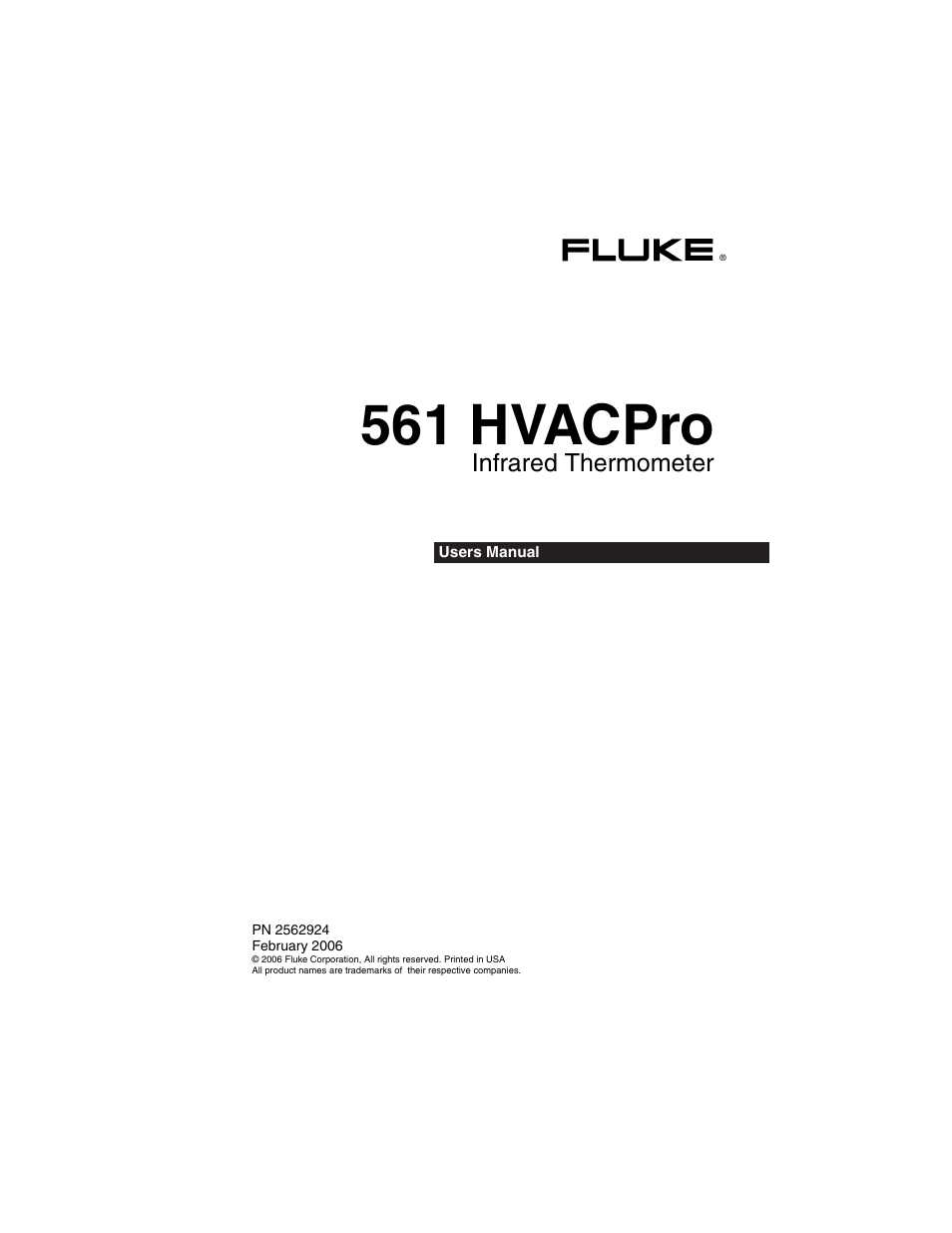 Fluke 561 User Manual | 22 pages