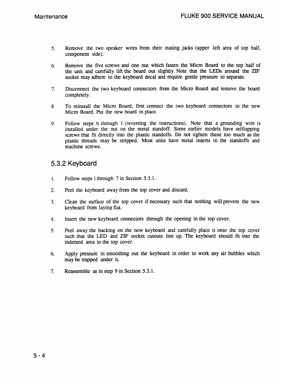 2 keyboard, 2 keyboard - 4 | Fluke 900 User Manual | Page 82 / 182
