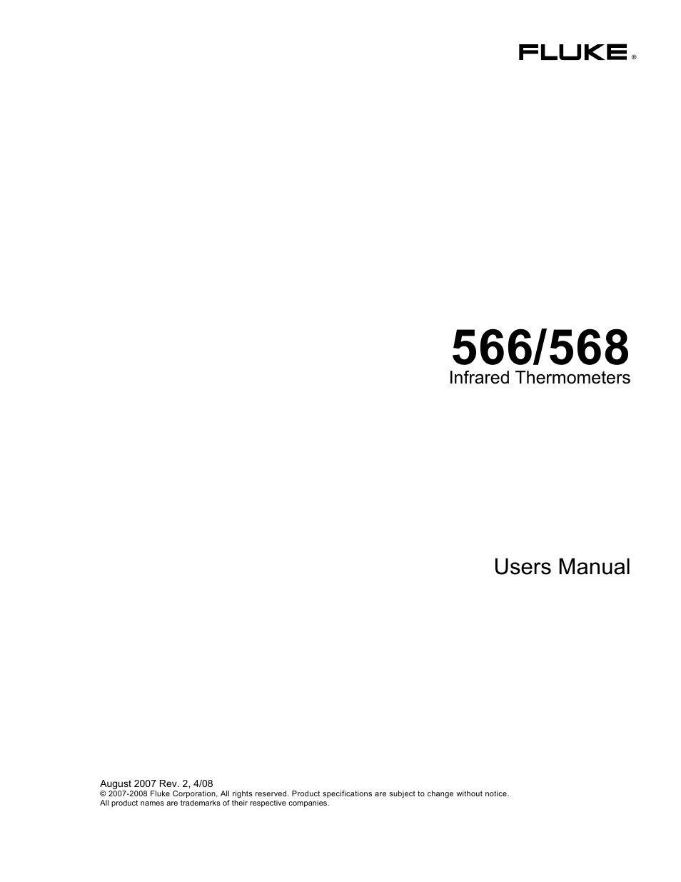Fluke 566 User Manual | 30 pages