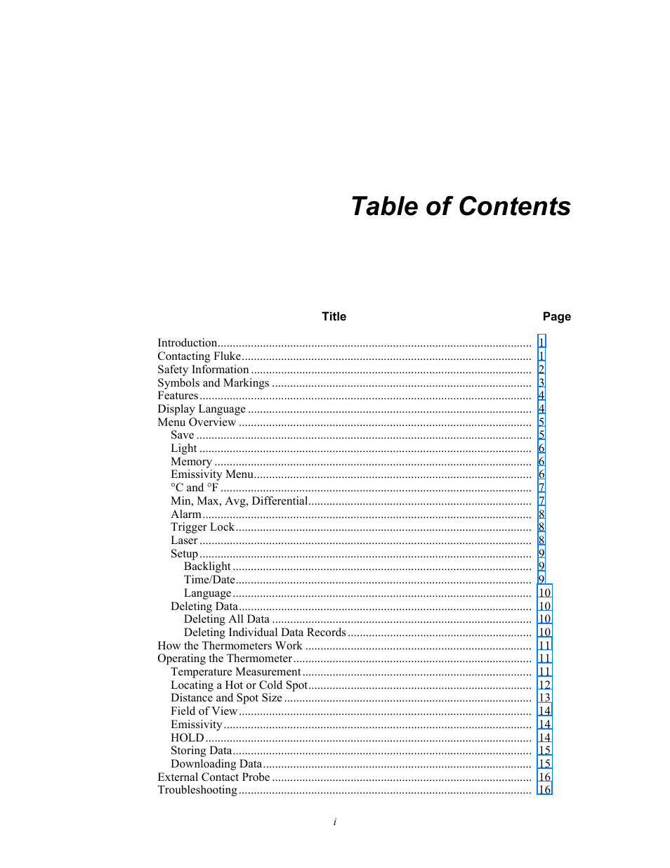 Fluke 566 User Manual | Page 3 / 30