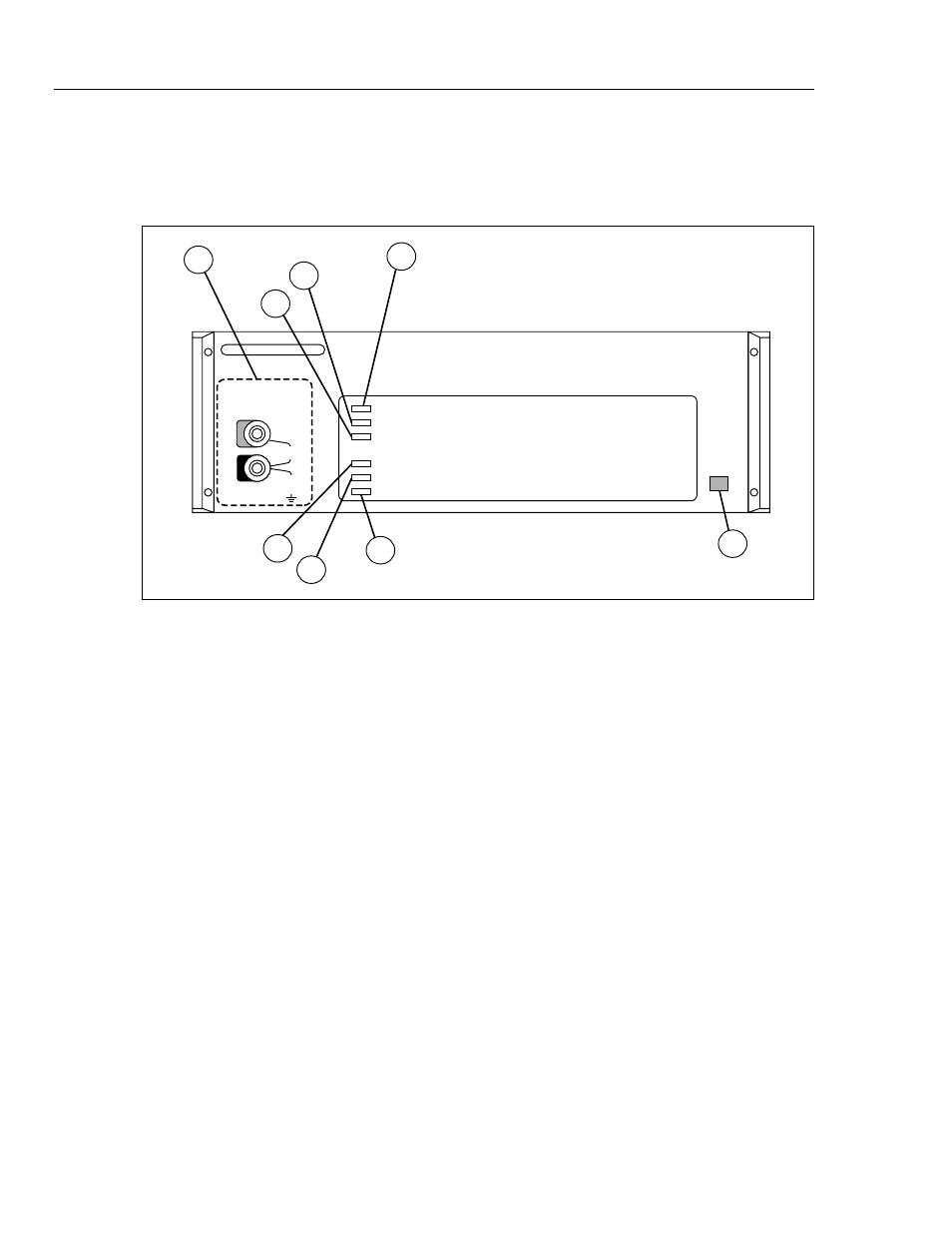 Front panel features, 2. front panel features, 5725a | Instruction manual, Figure 3-1. front panel features | Fluke 5725A User Manual | Page 60 / 208