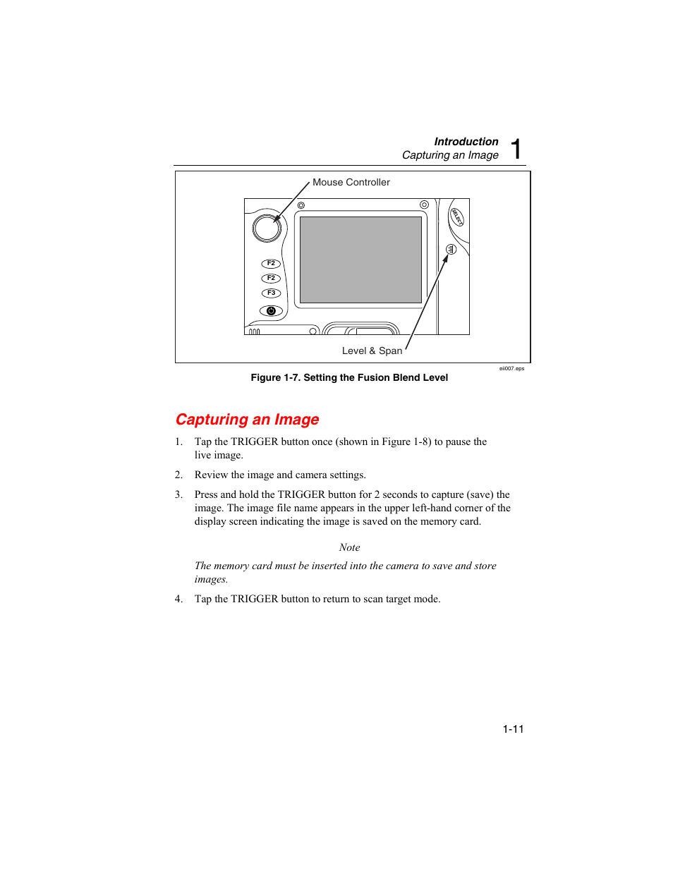 Capturing an image | Fluke Ti50 User Manual | Page 21 / 136