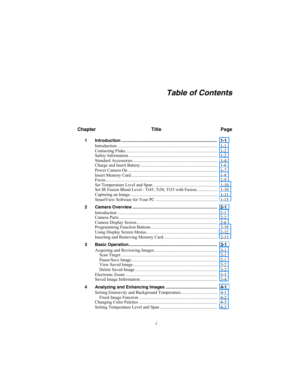 Fluke Ti50 User Manual | Page 3 / 136