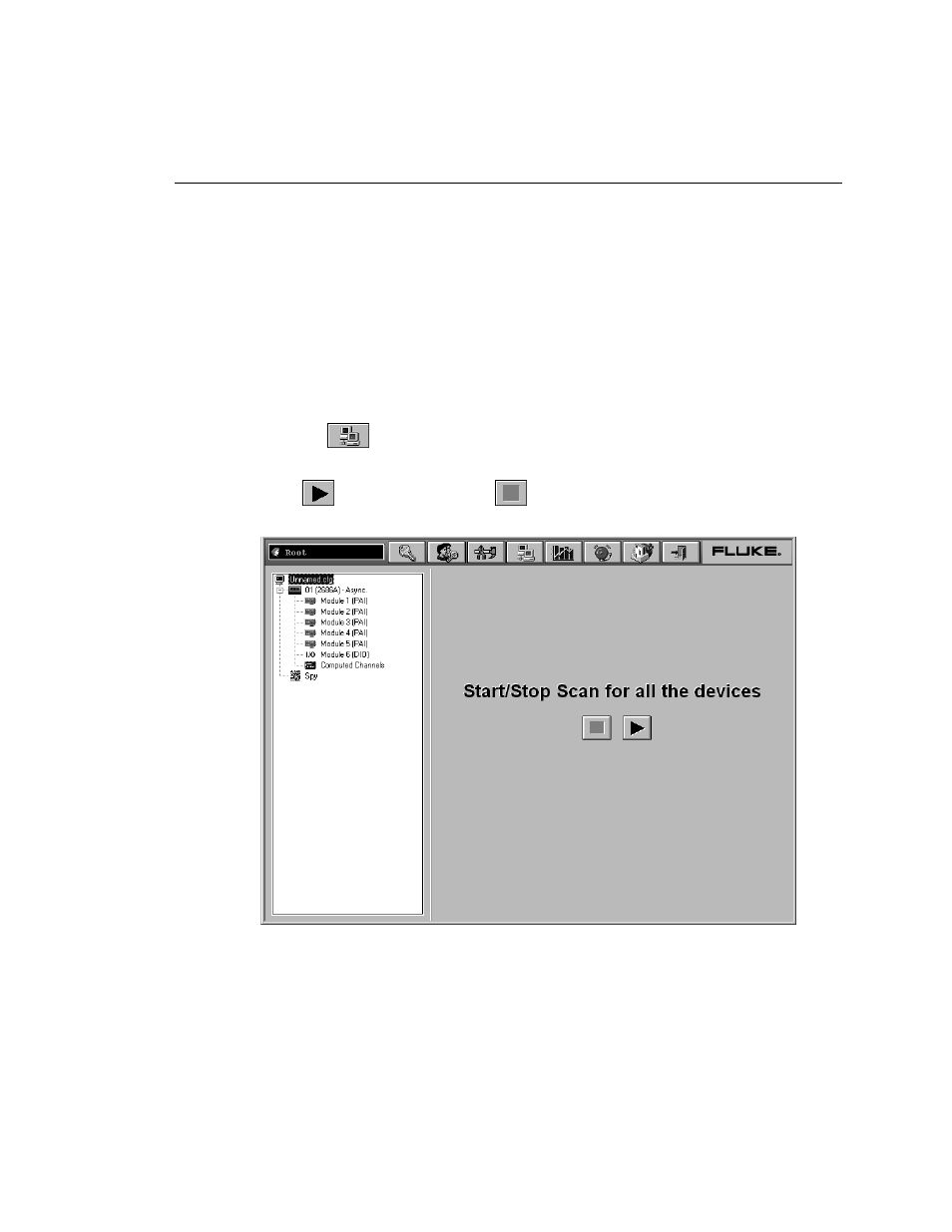 Starting a scan | Fluke Data Acquisition System/Data Logging System 2680A User Manual | Page 61 / 74