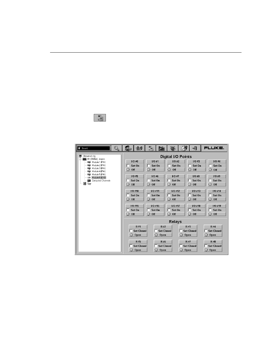 Using the digital i/o points communication dialog | Fluke Data Acquisition System/Data Logging System 2680A User Manual | Page 65 / 74