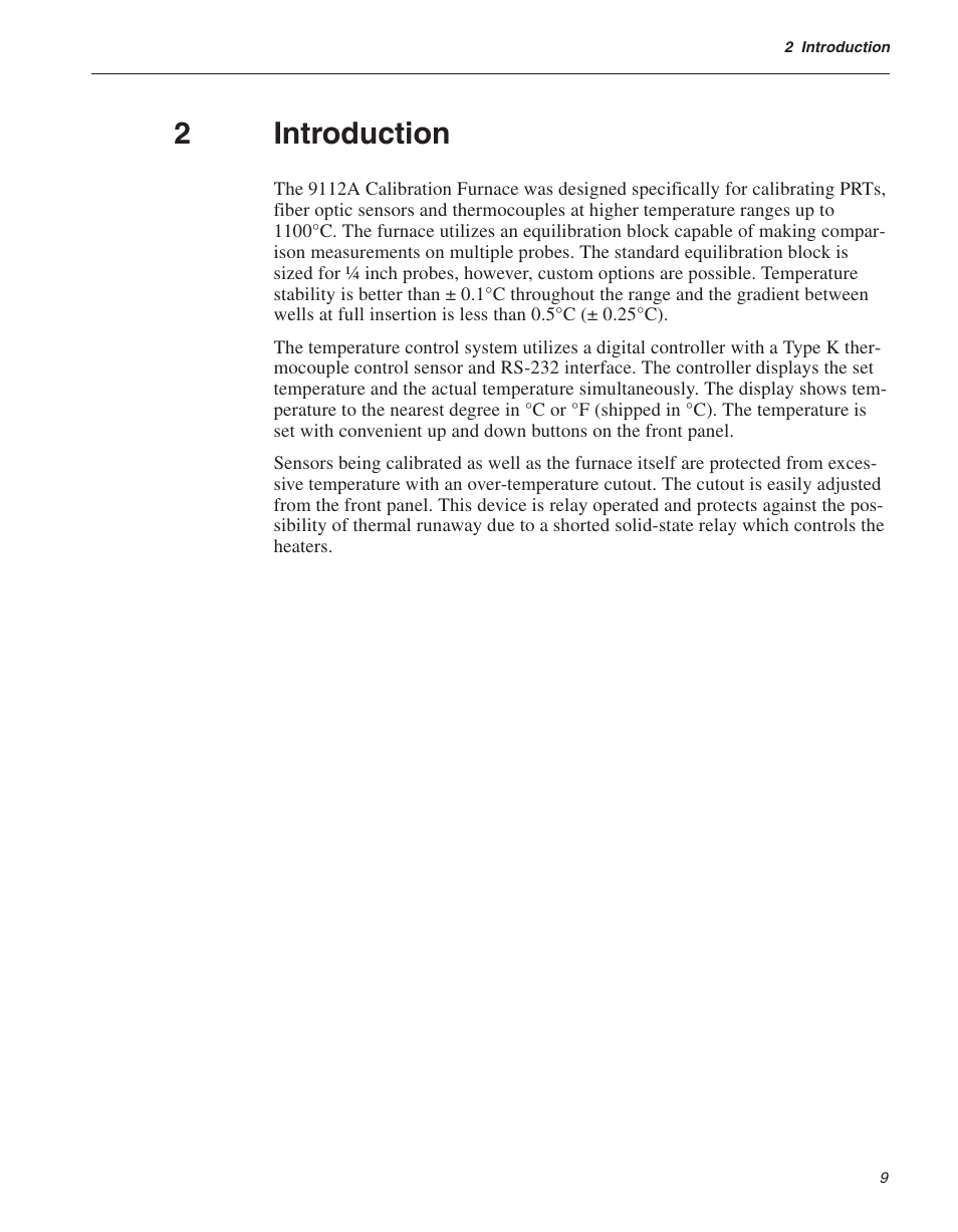 2 introduction 9, Introduction, 2introduction | Fluke 9112A User Manual | Page 13 / 47