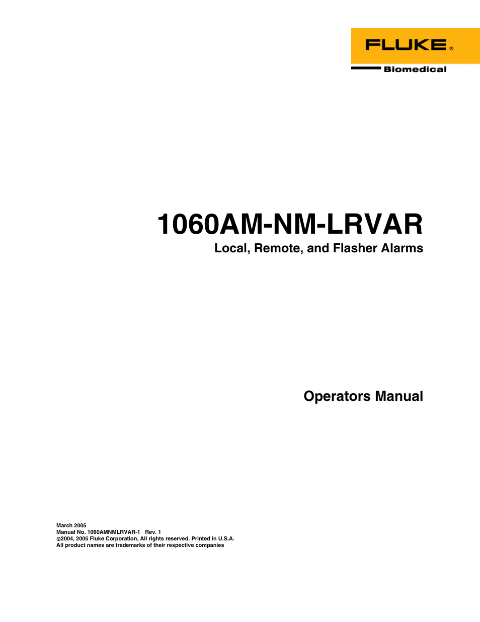 Fluke LOCAL User Manual | 16 pages