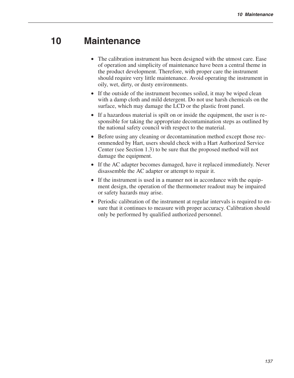10 maintenance 137, Maintenance 137, 10 maintenance | Fluke 1529 Chub-E4 User Manual | Page 143 / 154