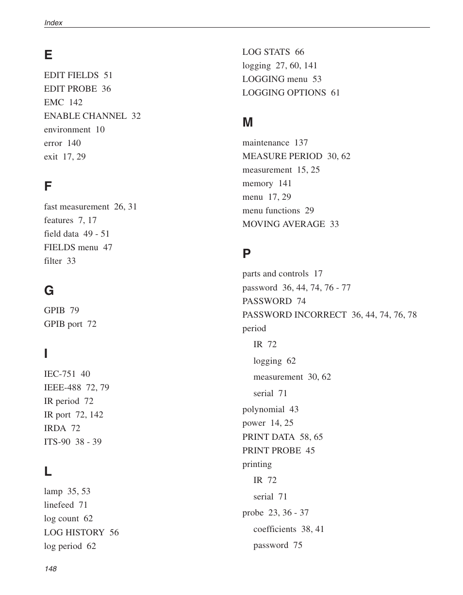 Fluke 1529 Chub-E4 User Manual | Page 153 / 154