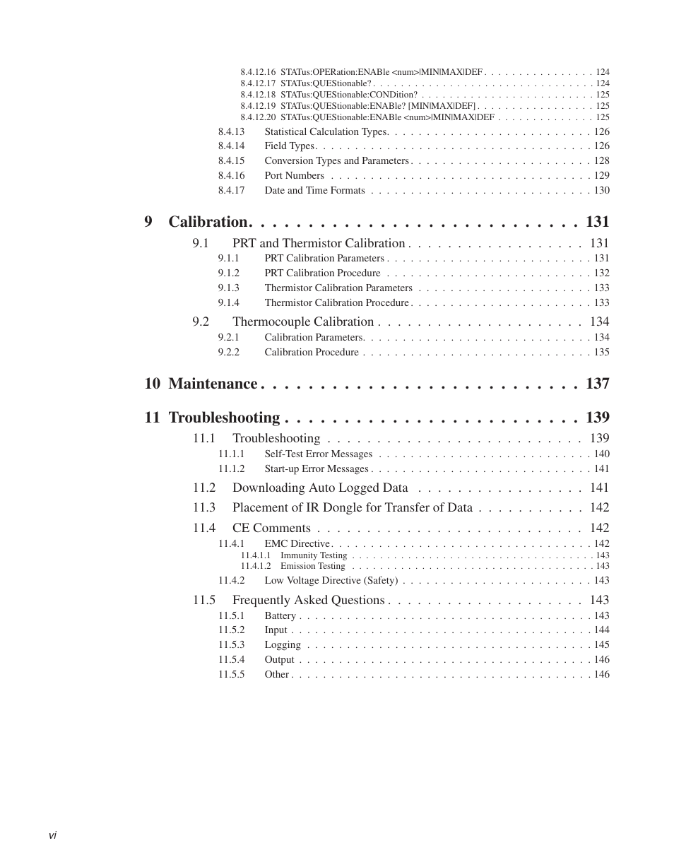 9calibration, 10 maintenance 11 troubleshooting | Fluke 1529 Chub-E4 User Manual | Page 8 / 154