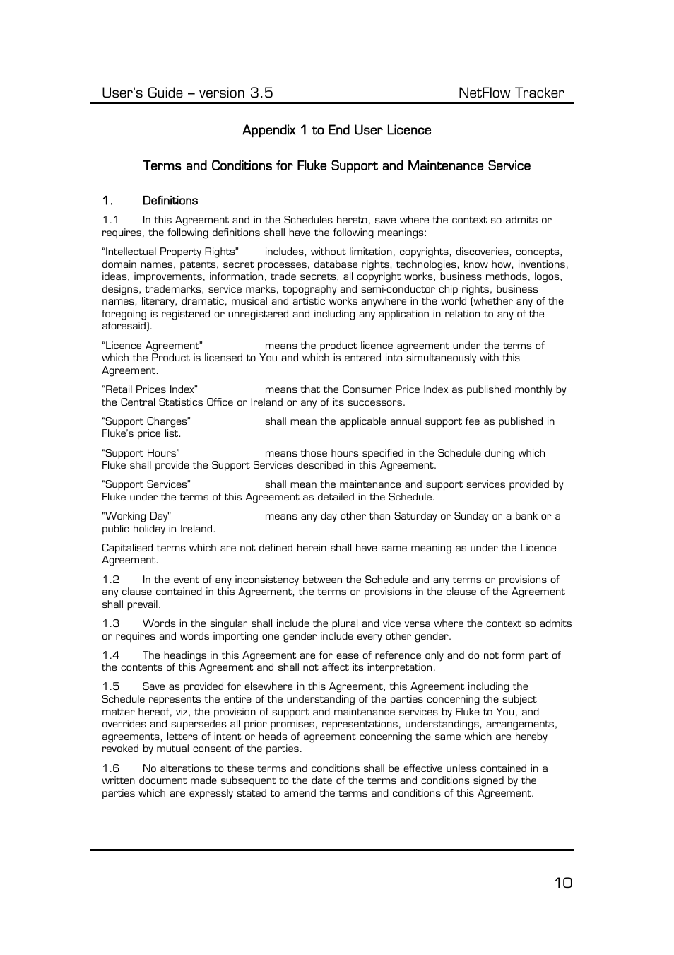 User’s guide – version 3.5 netflow tracker 10 | Fluke Computer Accessories User Manual | Page 10 / 88